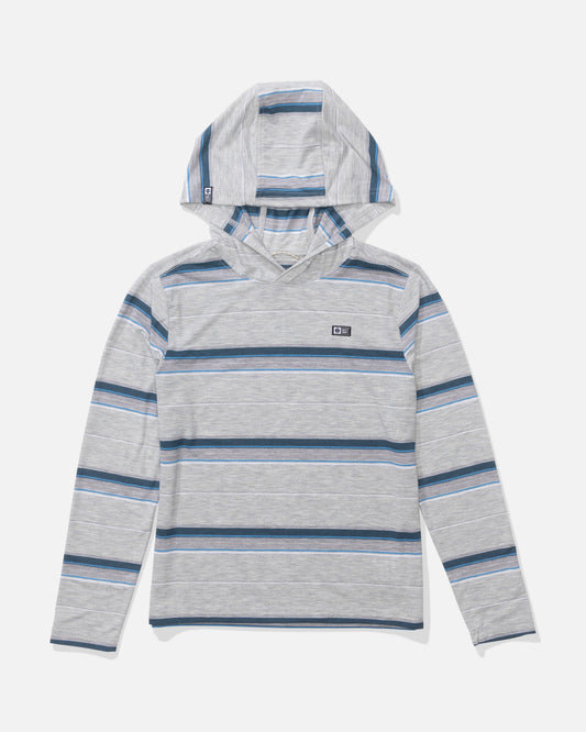 Front view of the Seaway Boys UV Hoodie - Light Grey. 