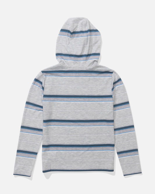Back view of the Seaway Boys UV Hoodie - Light Grey. 