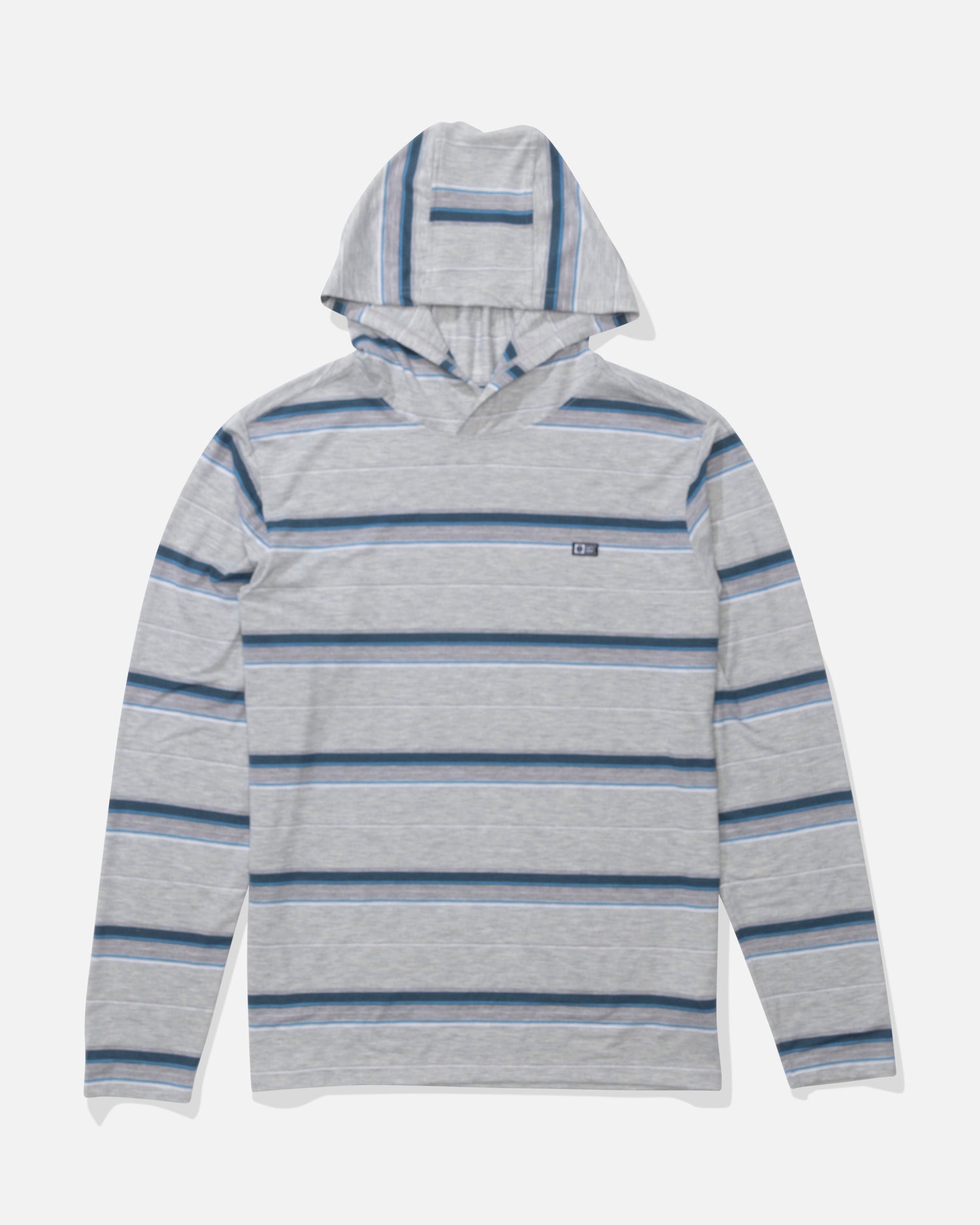 Front view of the Seaway UV Hoodie - Light Grey. 