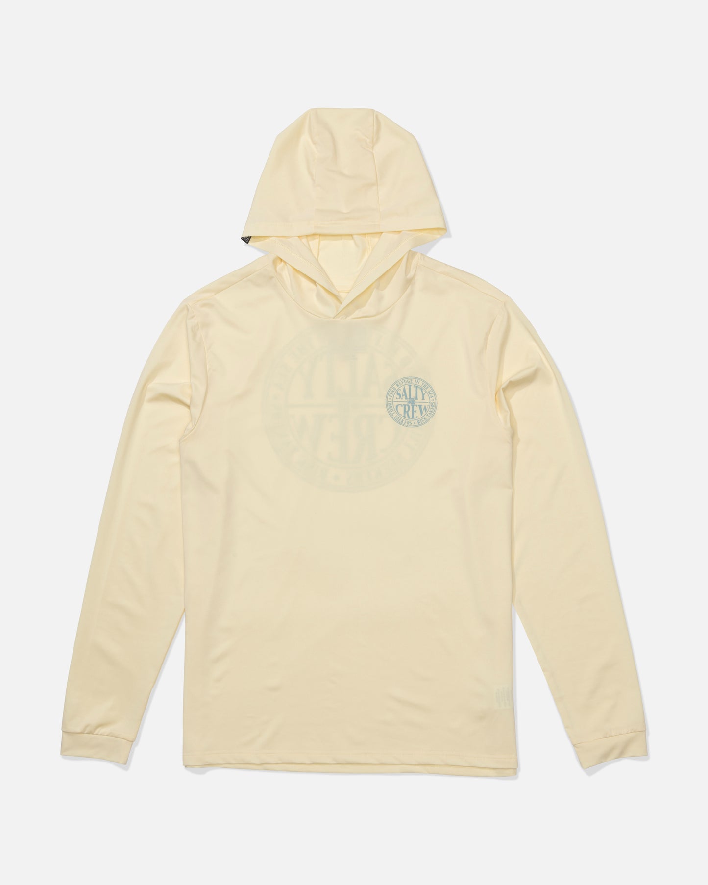 Front view of the Global Hood Sunshirt - Chartreuse.