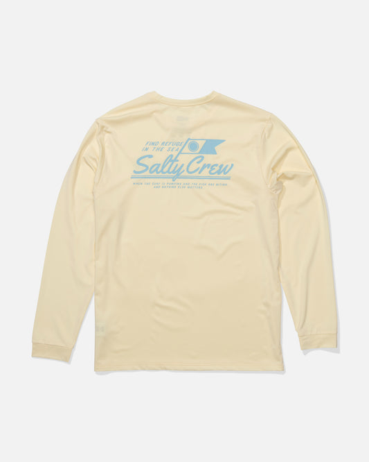 Back view of the Original Long Sleeve Sunshirt - Chartreuse. 