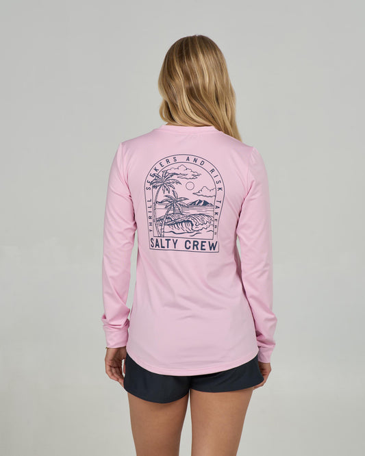 Back view of the Archway Sunshirt - Pink Skies 