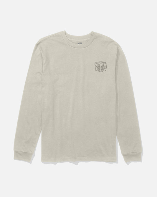 Front view of the Tako Club Long Sleeve Tee - Bone. 