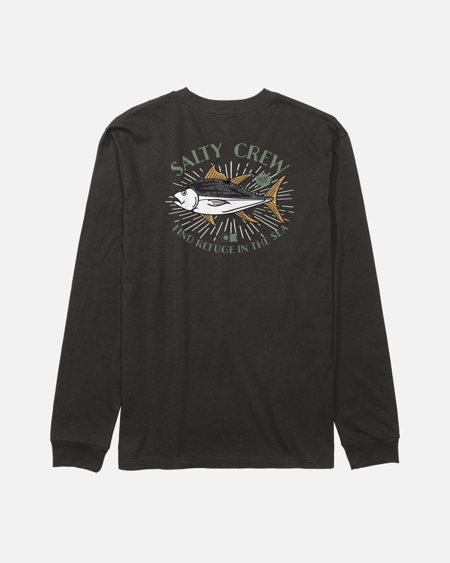 Back view of the Omakase Boys Long Sleeve Tee - Black. 
