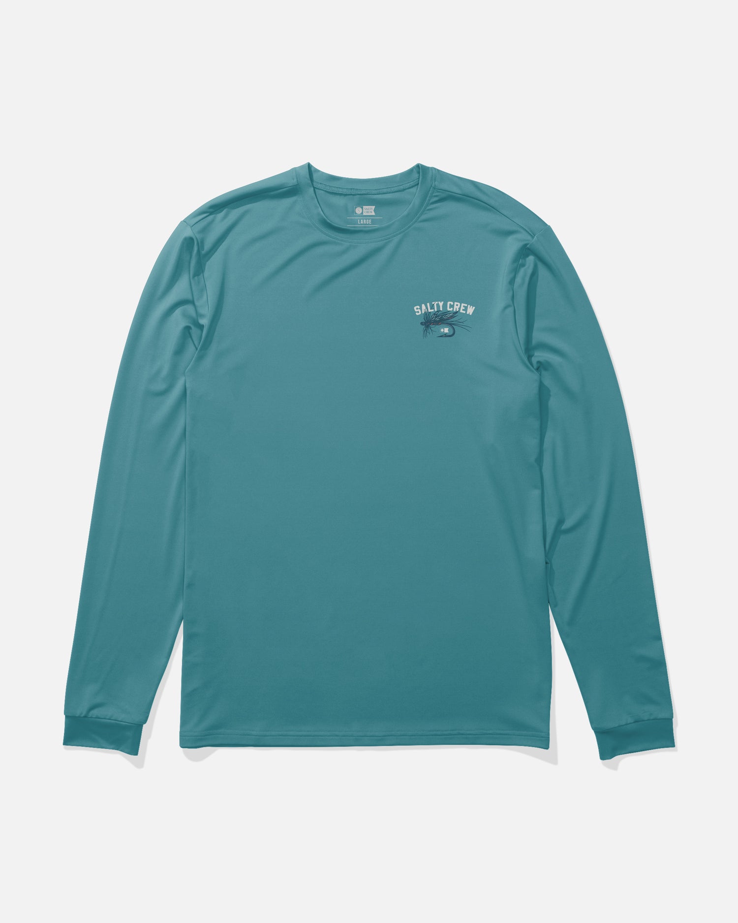 Front view of the Fishing Co Long Sleeve Sunshirt - Tradewinds.