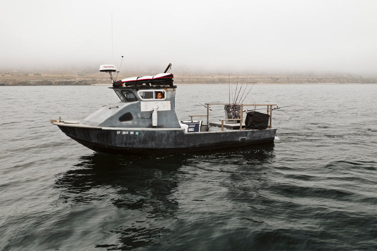 Shot of fishing boat in the water 