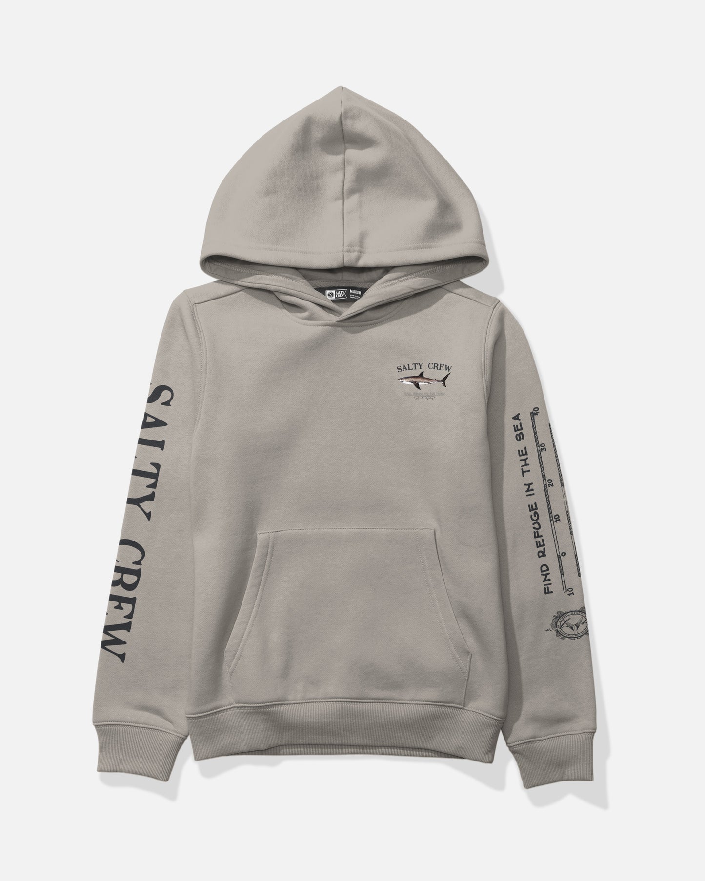 Front view of the Bruce Boys Fleece - Stone. 