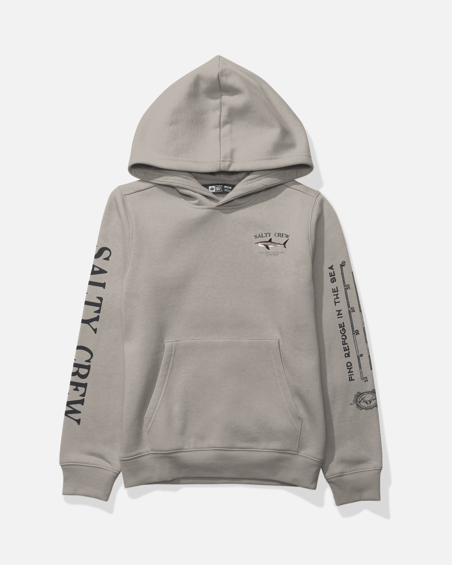Front view of the Bruce Boys Fleece - Stone. 
