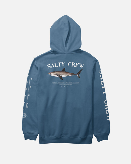 Back view of the Bruce Fleece - Cast Blue. 