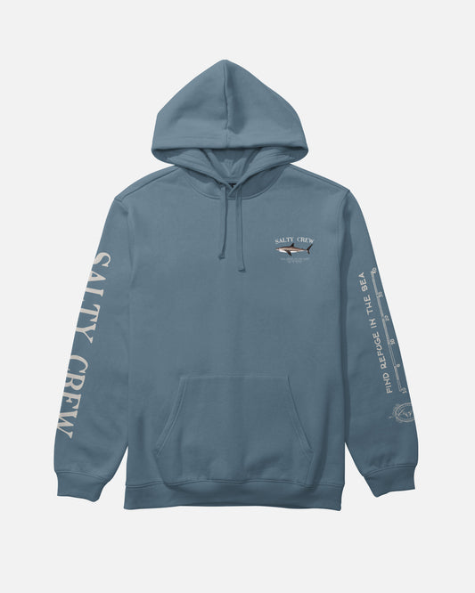 Front view of the Bruce Fleece Hoodie - Slate.