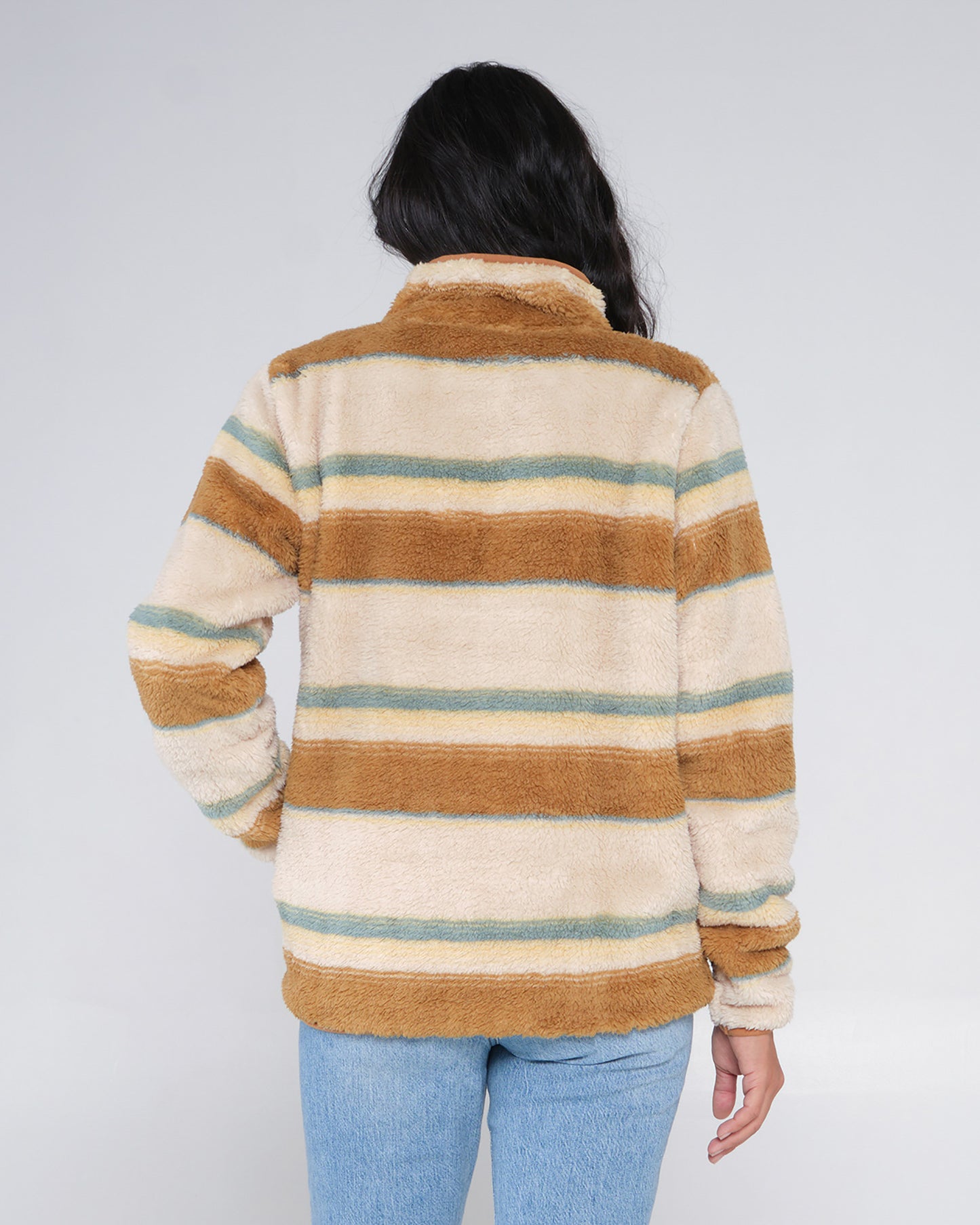 On body back of the Calm Seas Natural Pullover
