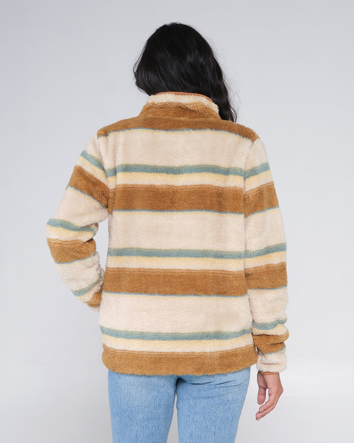 On body back of the Calm Seas Natural Pullover