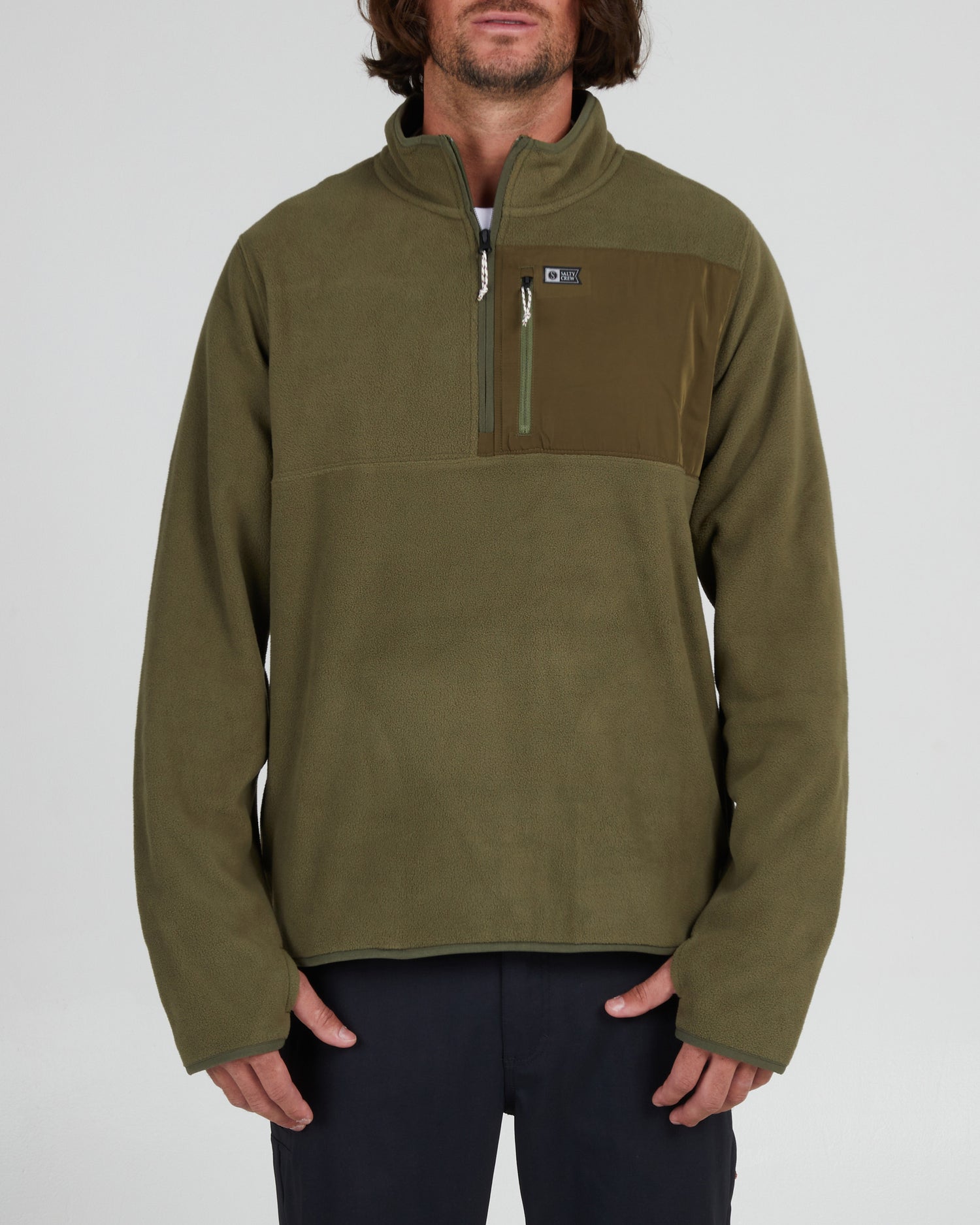 Ebbtide Olive 1/2 Zip Polar Fleece