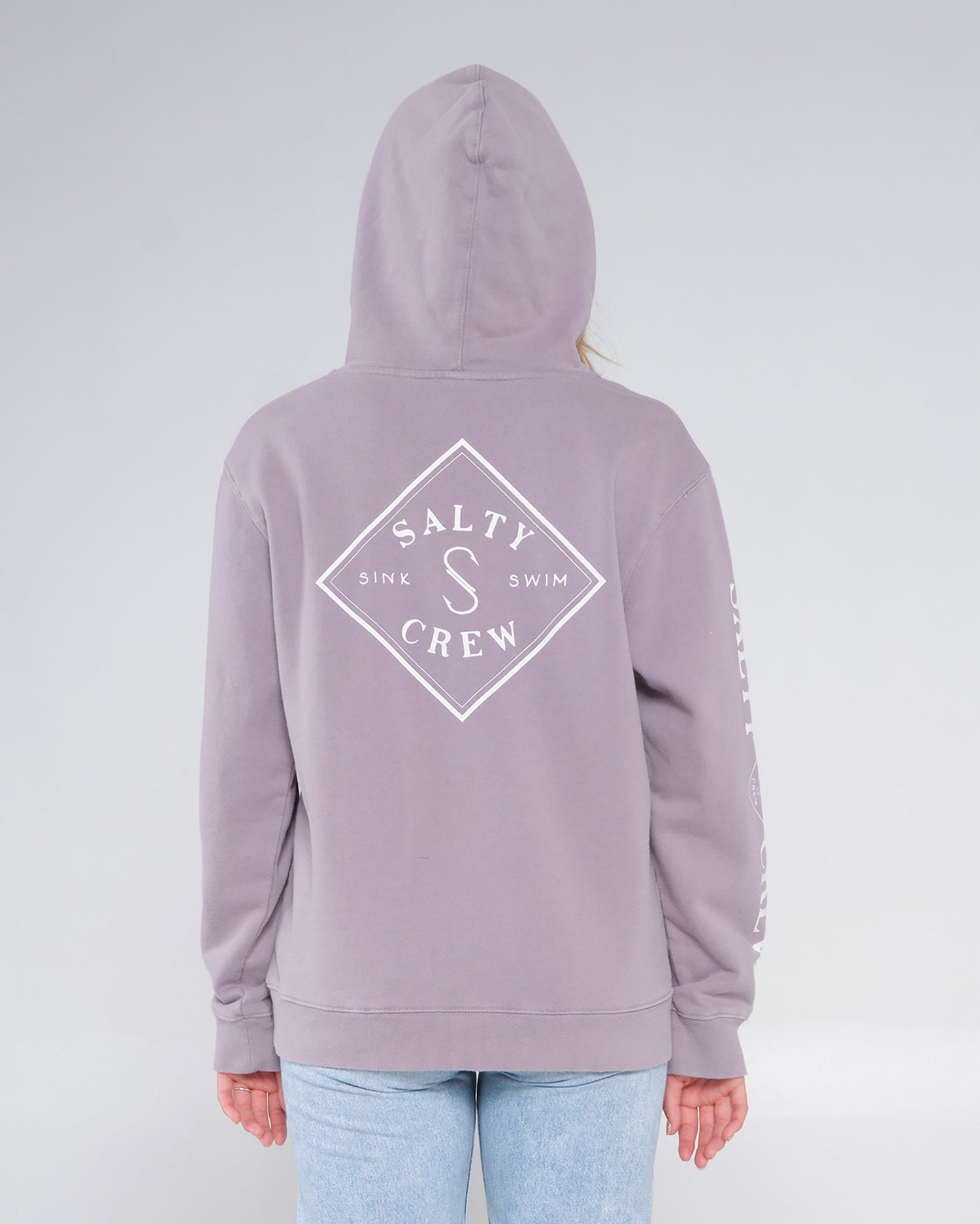 back view of Tippet Lavender Stone Premium Hoody