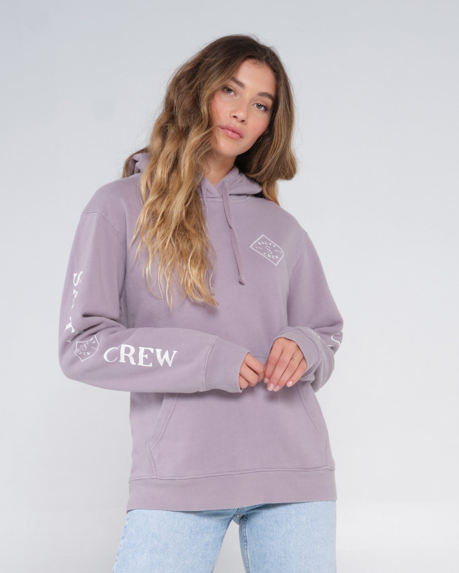 front view of Tippet Lavender Stone Premium Hoody