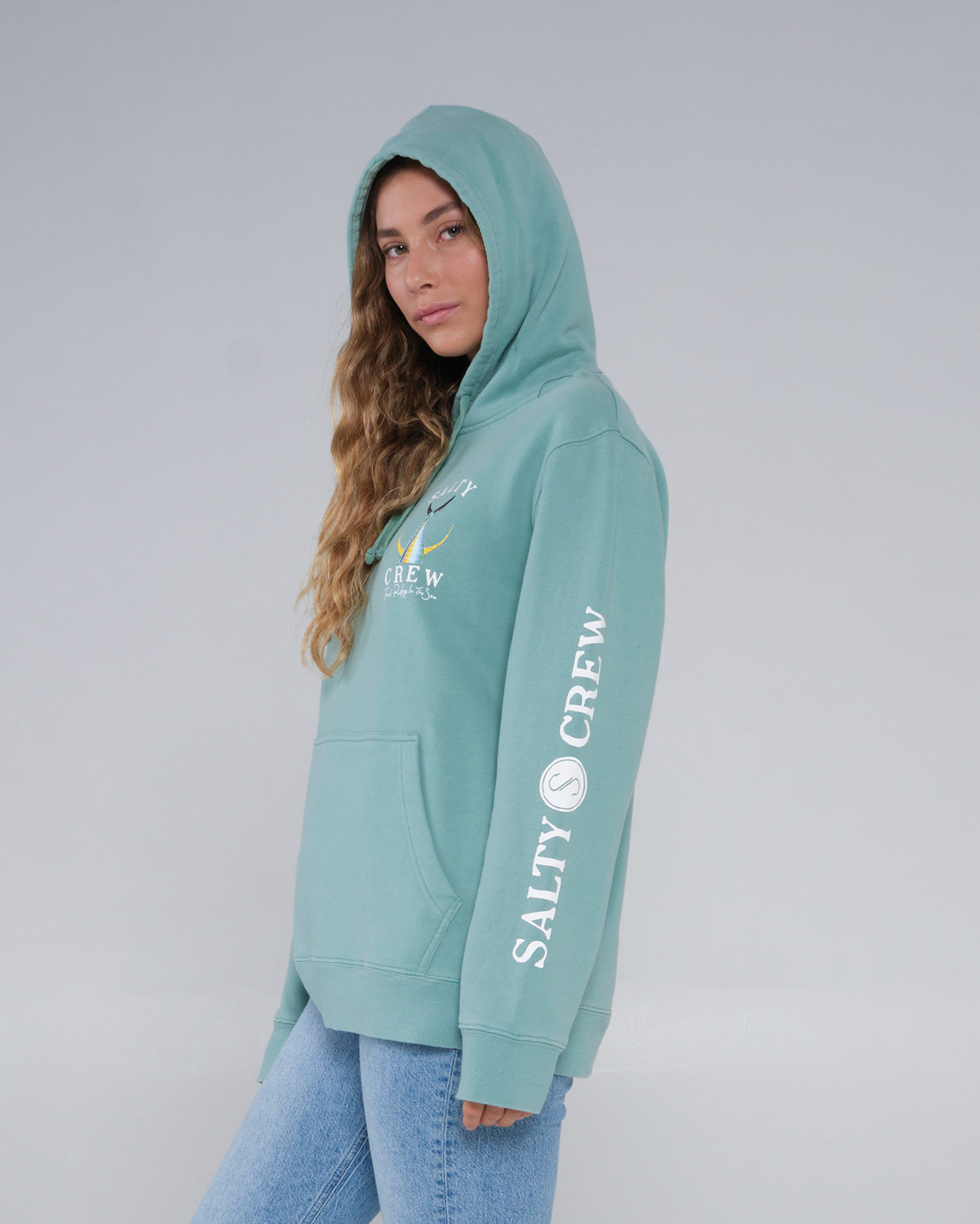 front angled Tailed Mint Premium Hoody