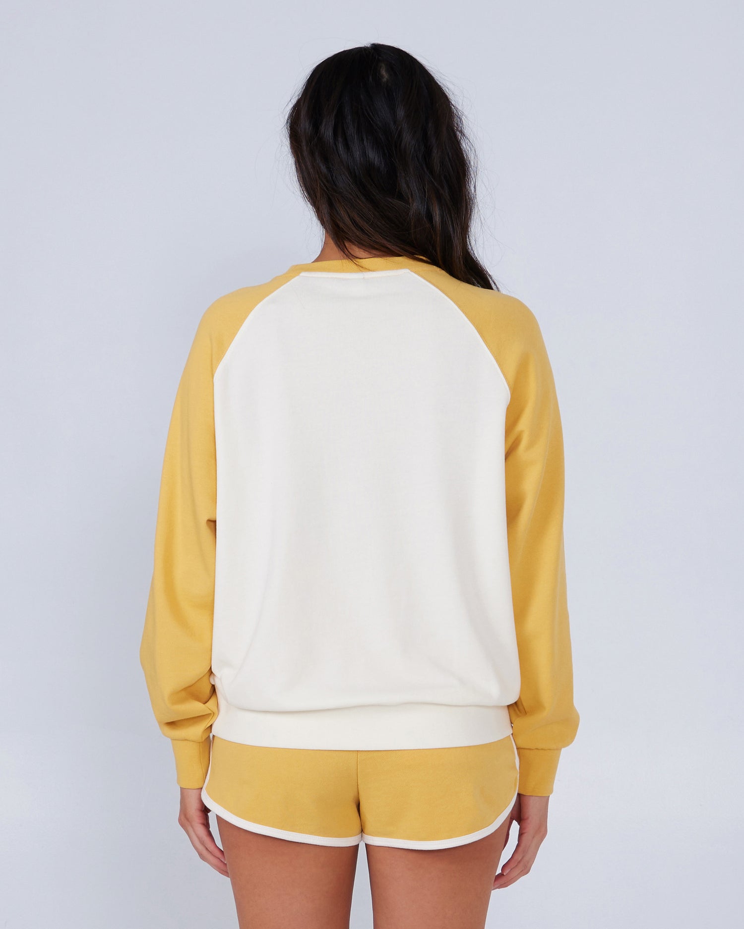 back view of Set Sail Baked Yellow Crew
