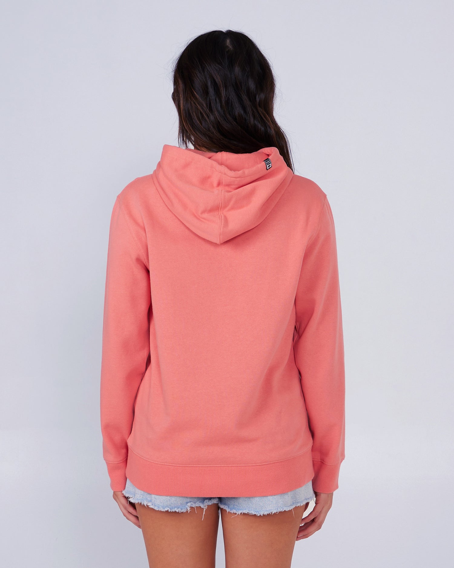 back view of On Vacation Blush Hoody