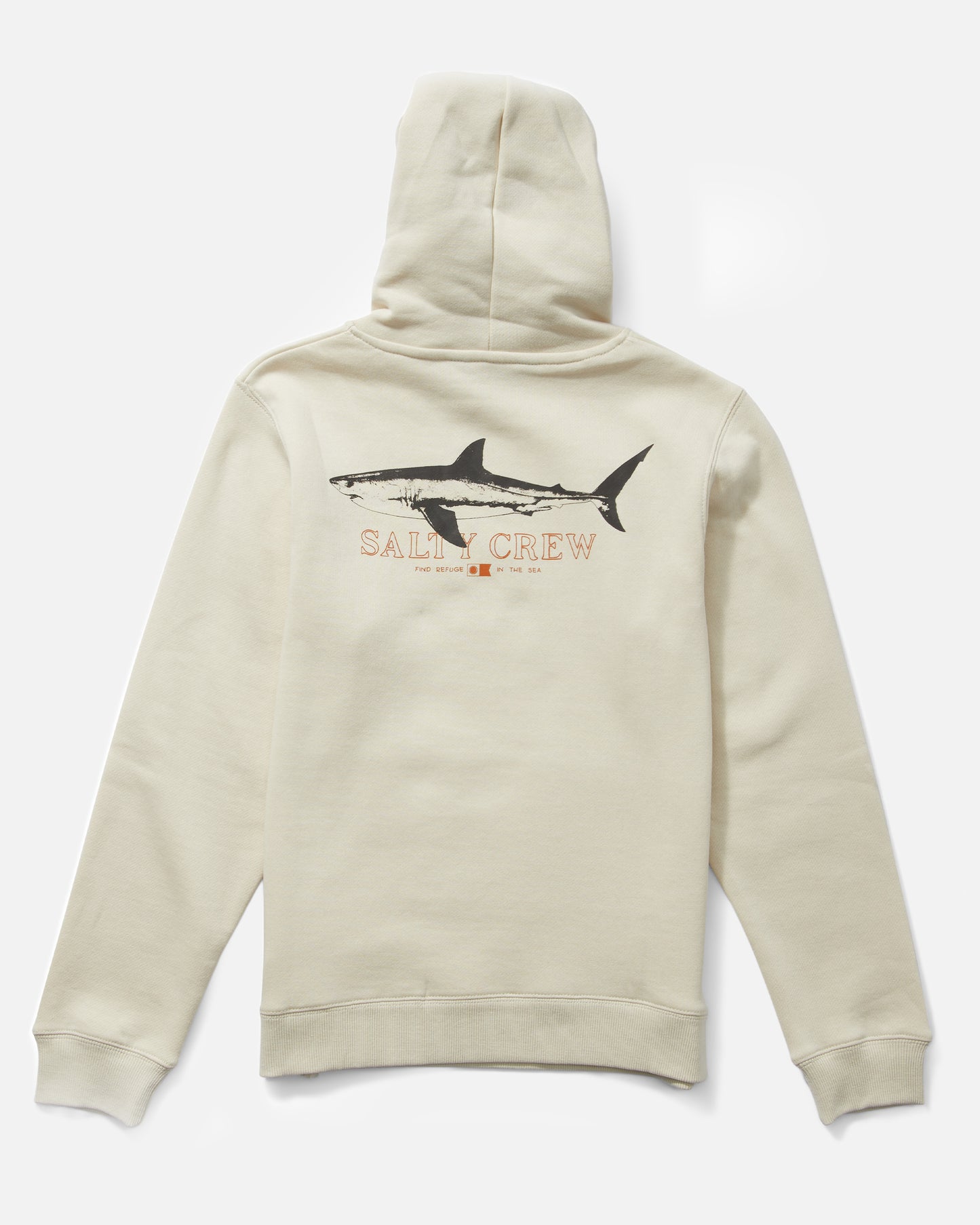 Back view of the Bruce Brother Boys Fleece Hoodie - Bone. 