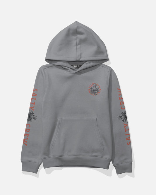 Front view of the Tentacles Boys Fleece - Shark Skin. 