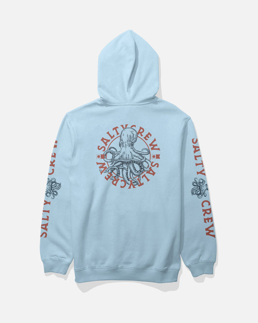 Back view of the Tentacles Fleece - Clear Sky. 