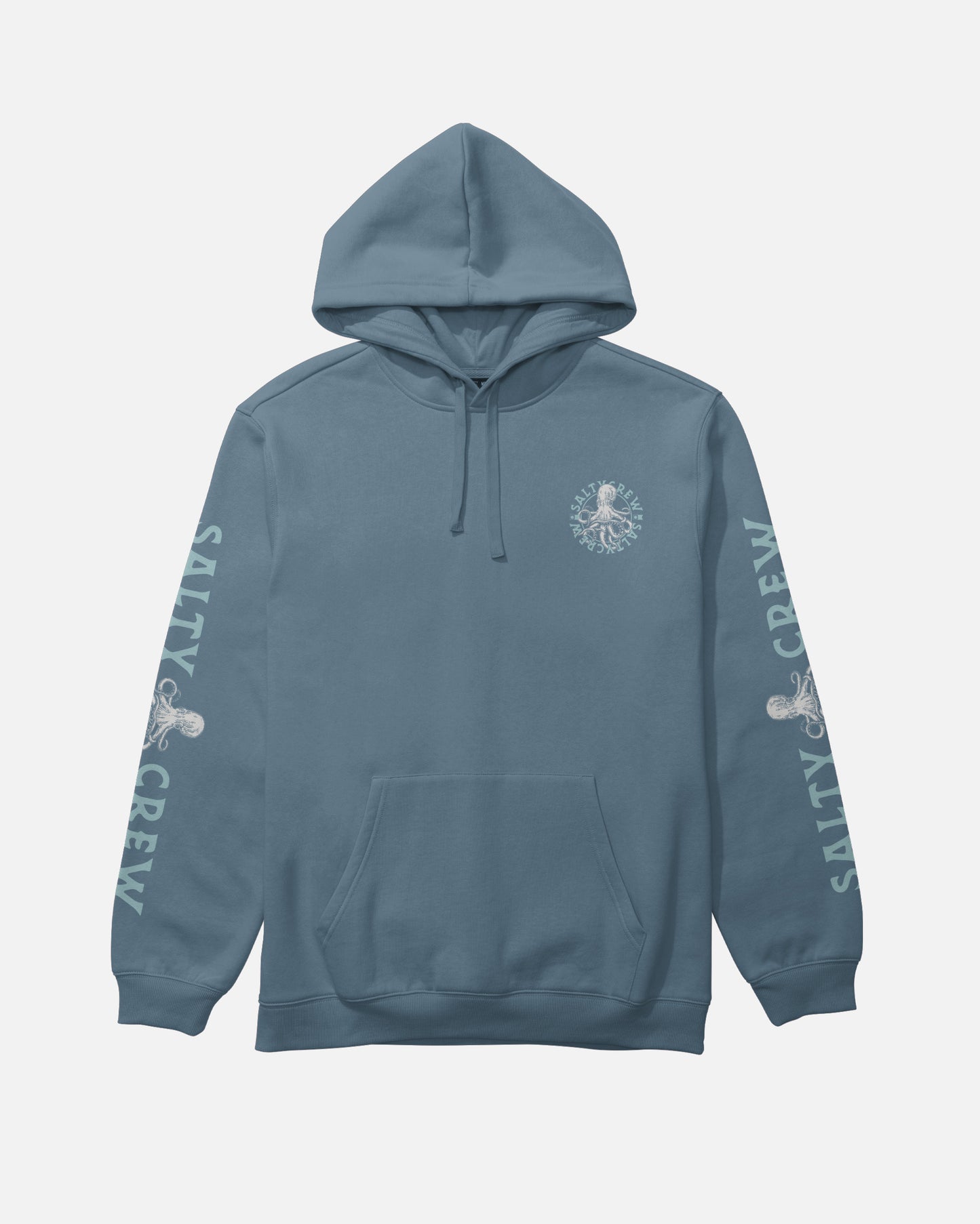 Front view of the Tentacles Fleece Hoodie - Slate. 