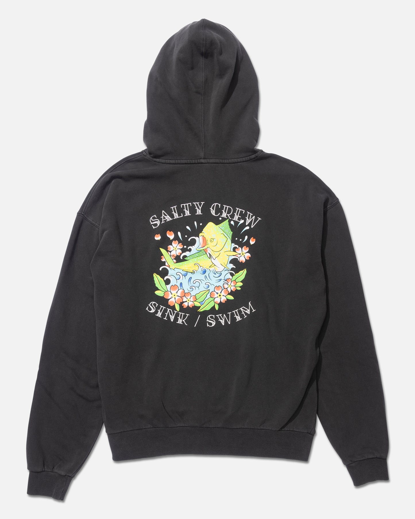 Back view of the Hopper Hoody - Faded Black. 