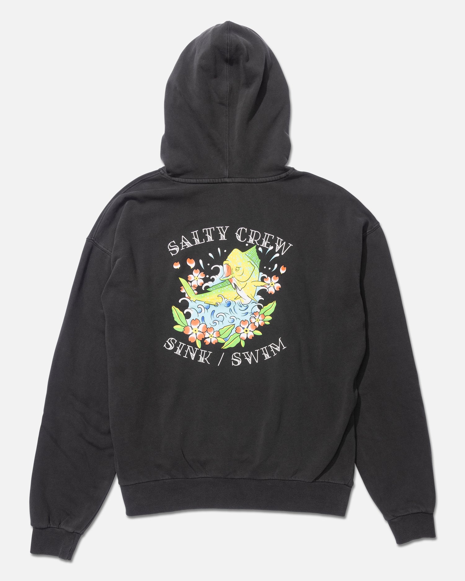 Back view of the Hopper Hoody - Faded Black. 