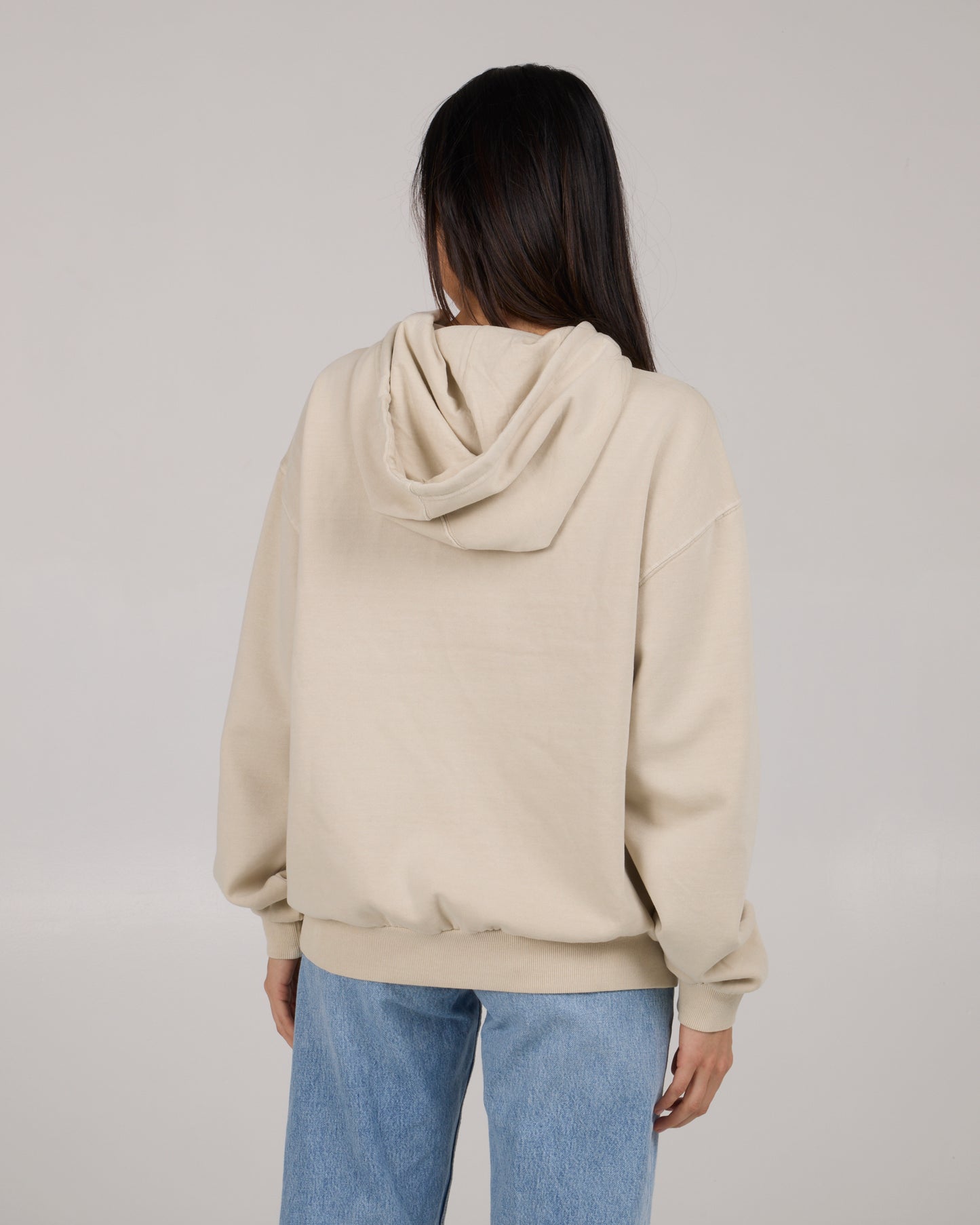On body back view of Hopper Hoody - Off White