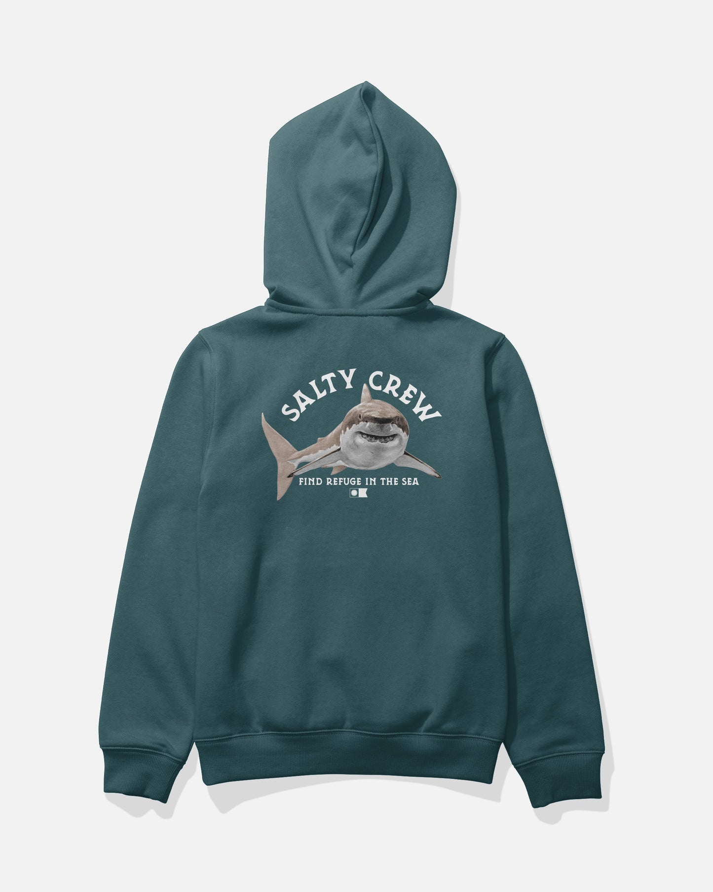 Back view of the Lurking Boys Fleece - Atlantic Blue. 