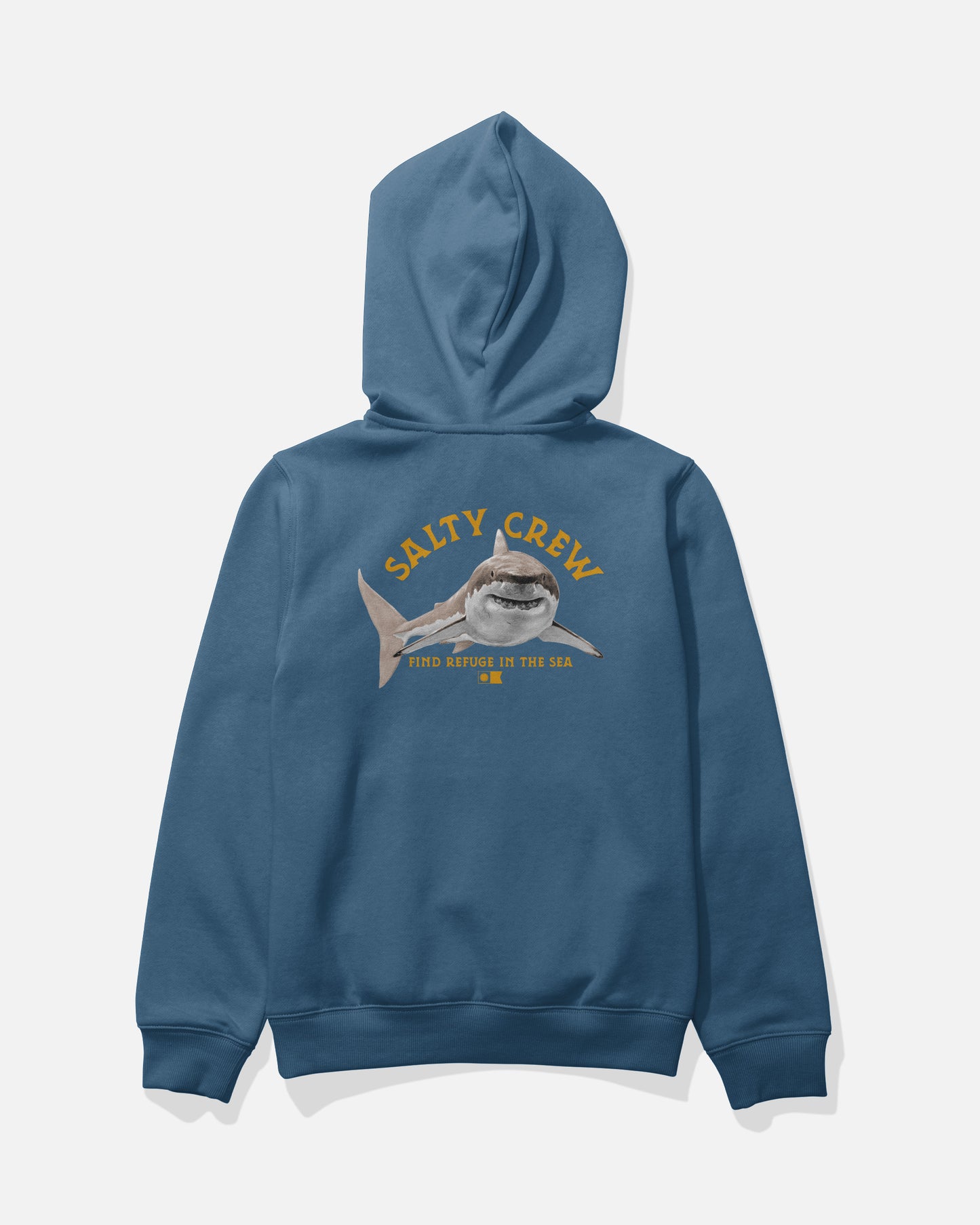Back view of the Lurking Boys Fleece - Cast Blue. 