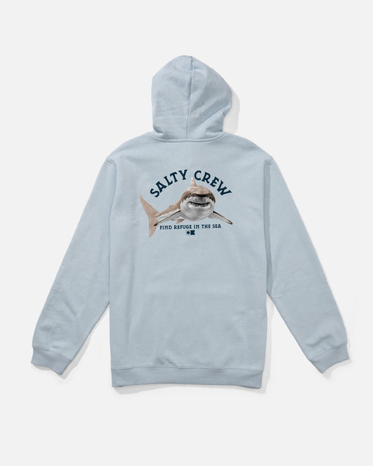 Back view of the Lurking Fleece - Blue Fog. 