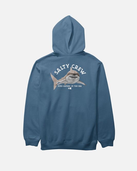 Back view of the Lurking Fleece - Cast Blue. 