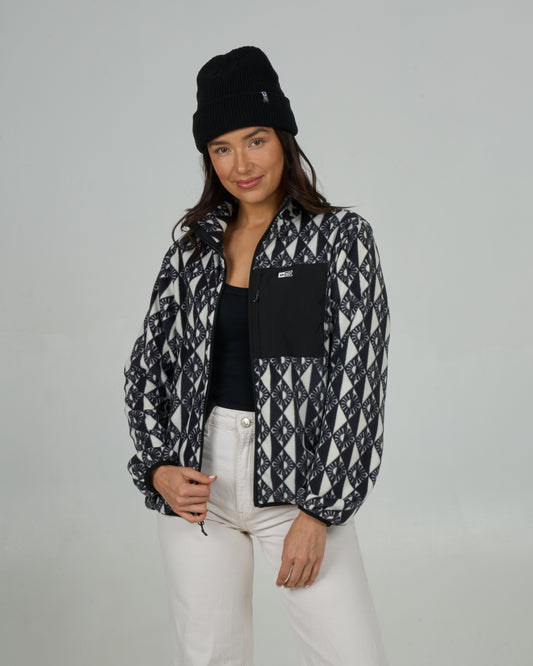 Front view of the Swellter Polar Jacket - Black. 