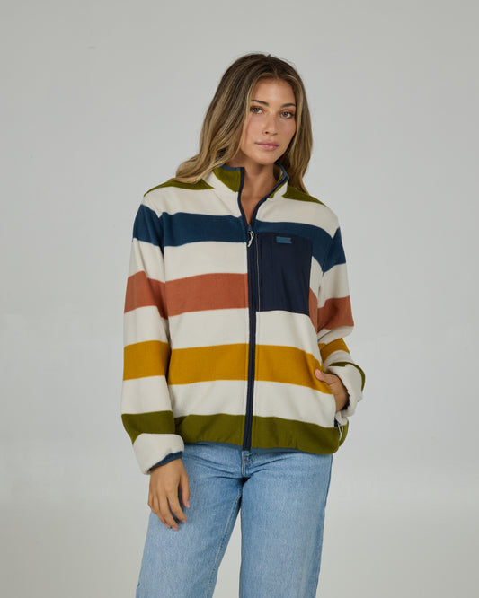 Front view of the Swellter Polar Jacket - Multi. 