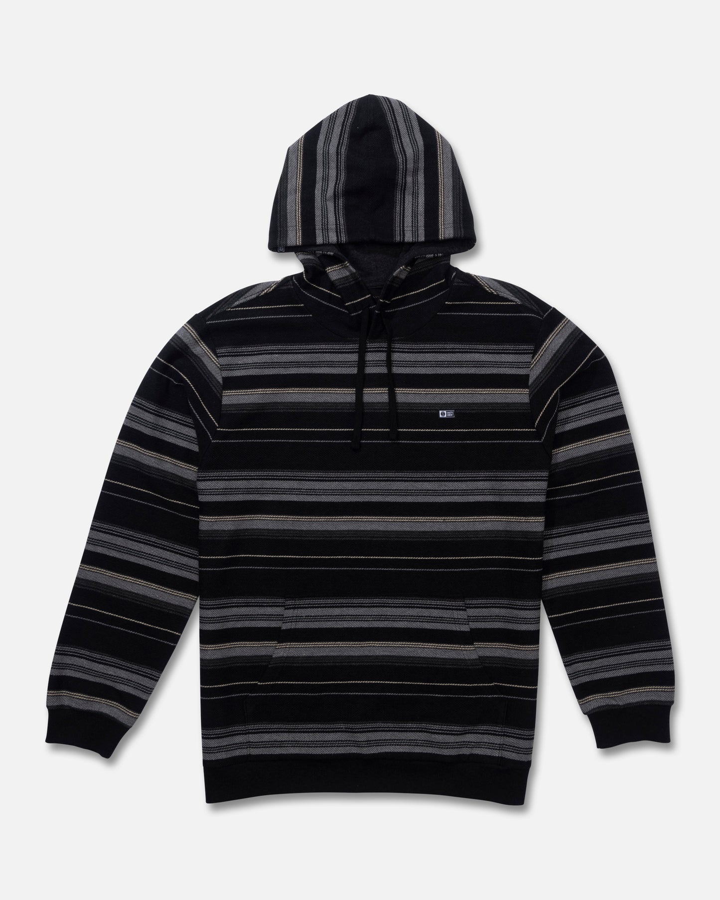 Front view of the Crewser Fleece Hood - Black. 