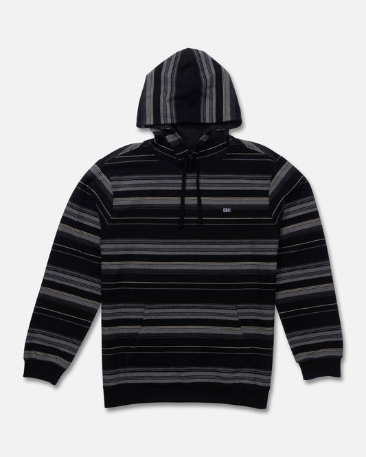 Front view of the Crewser Fleece Hood - Black. 