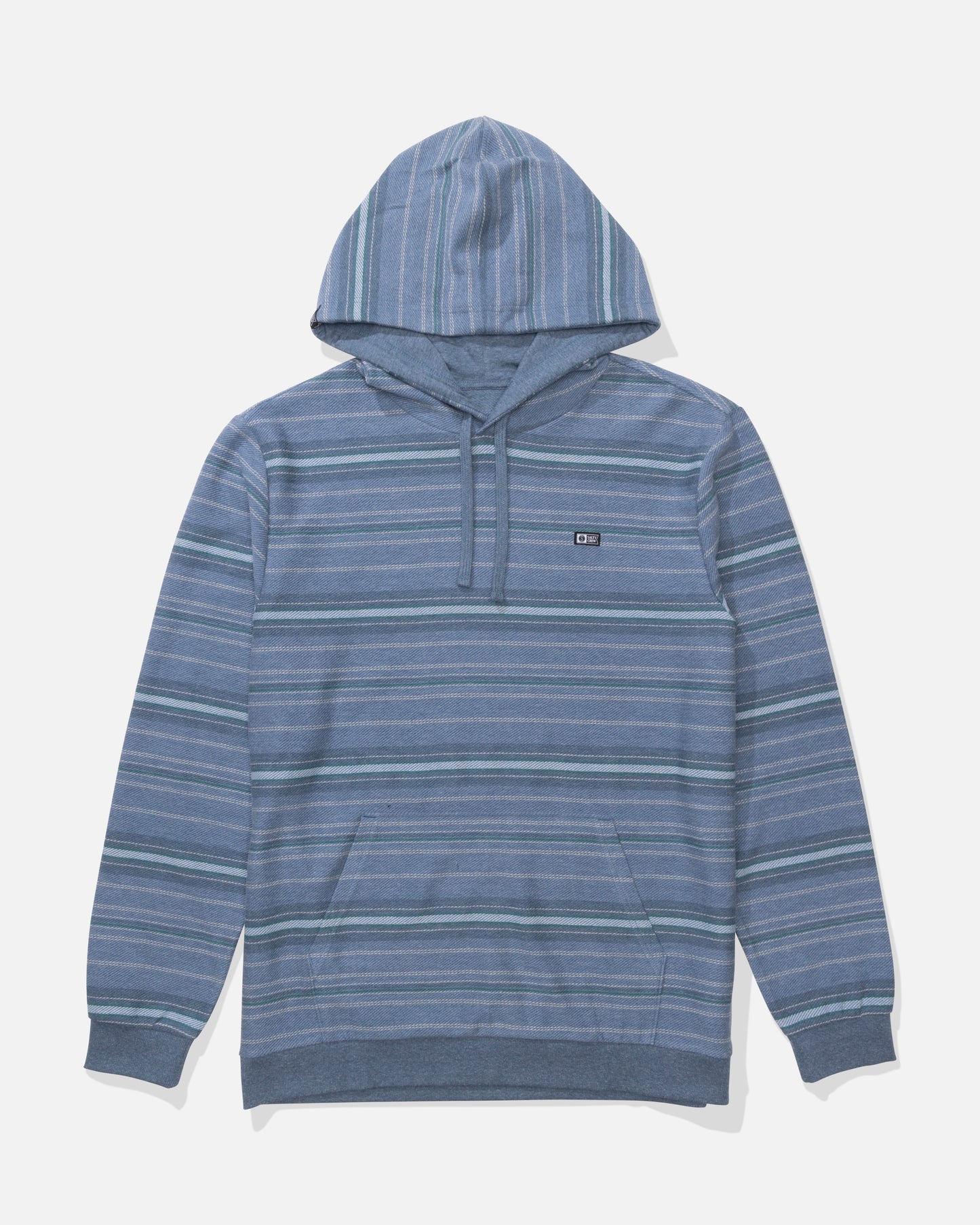 Front view of the Crewser Fleece Hood - Mid Blue. 