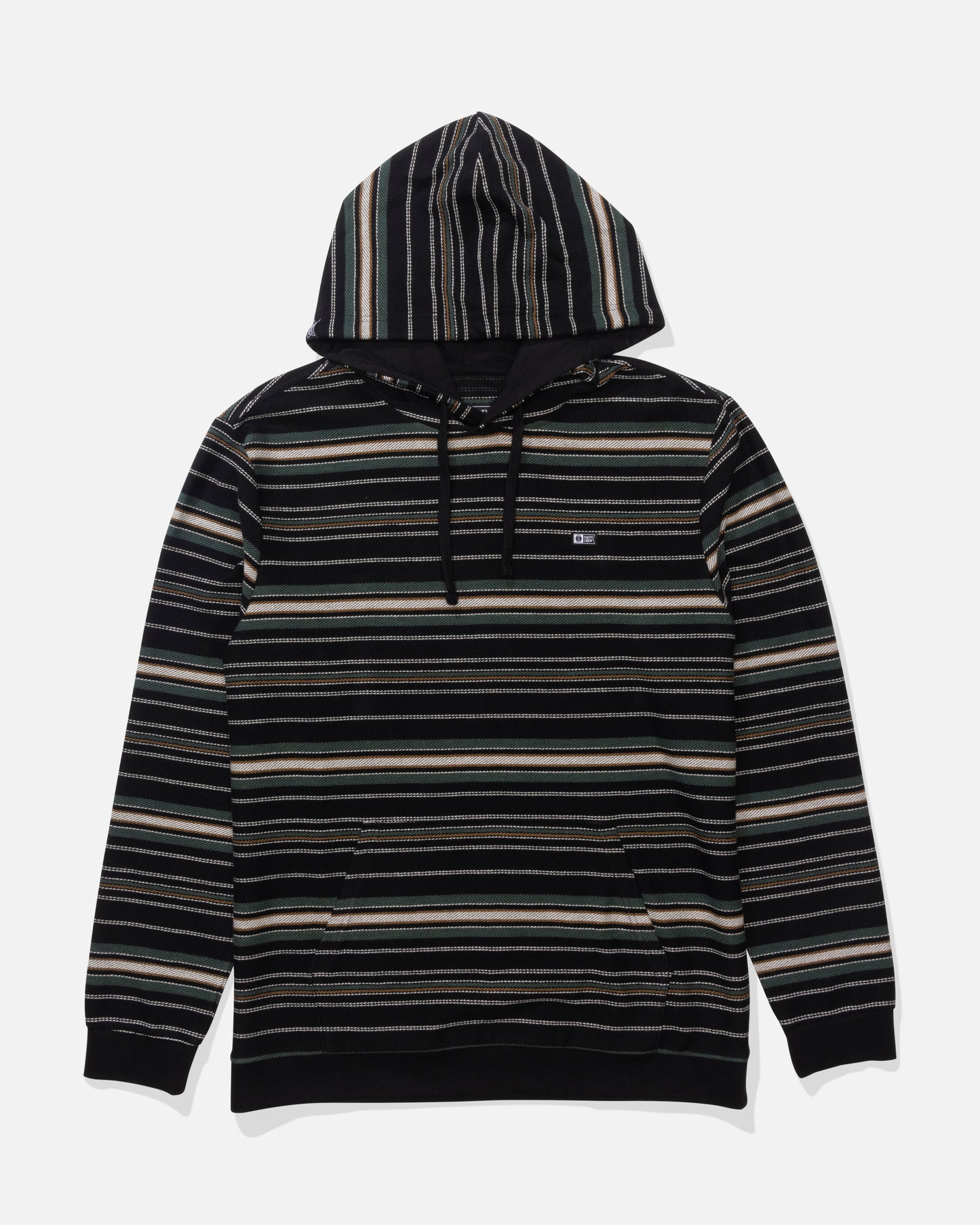 Front view of the Crewser Fleece Hood - Pirate Black.