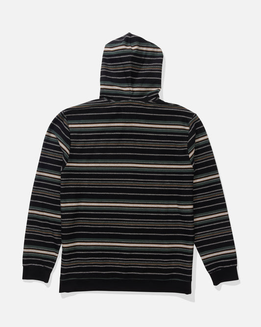 Back view of the Crewser Fleece Hood - Pirate Black. 