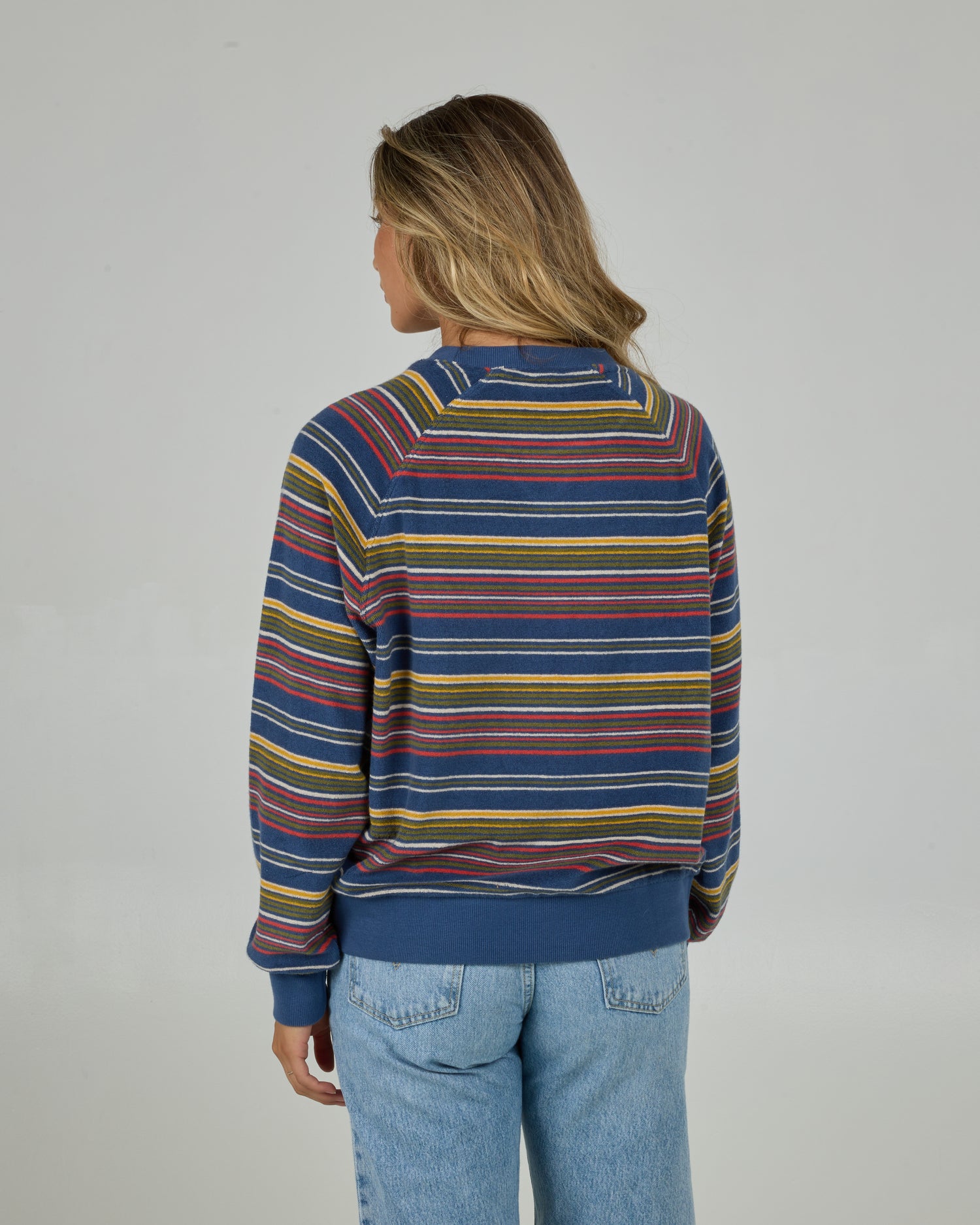 Back view of the Gone Sailin Crew - Indigo. 