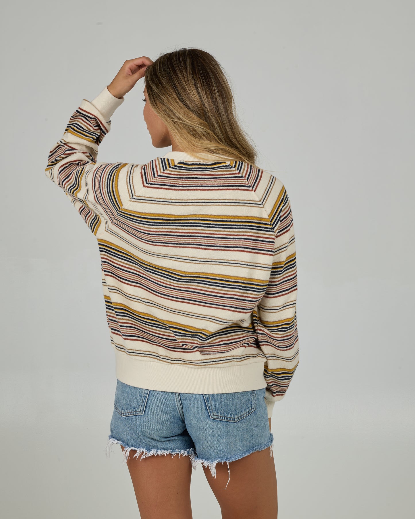 Back view of the Gone Sailin Crew - Off White. 