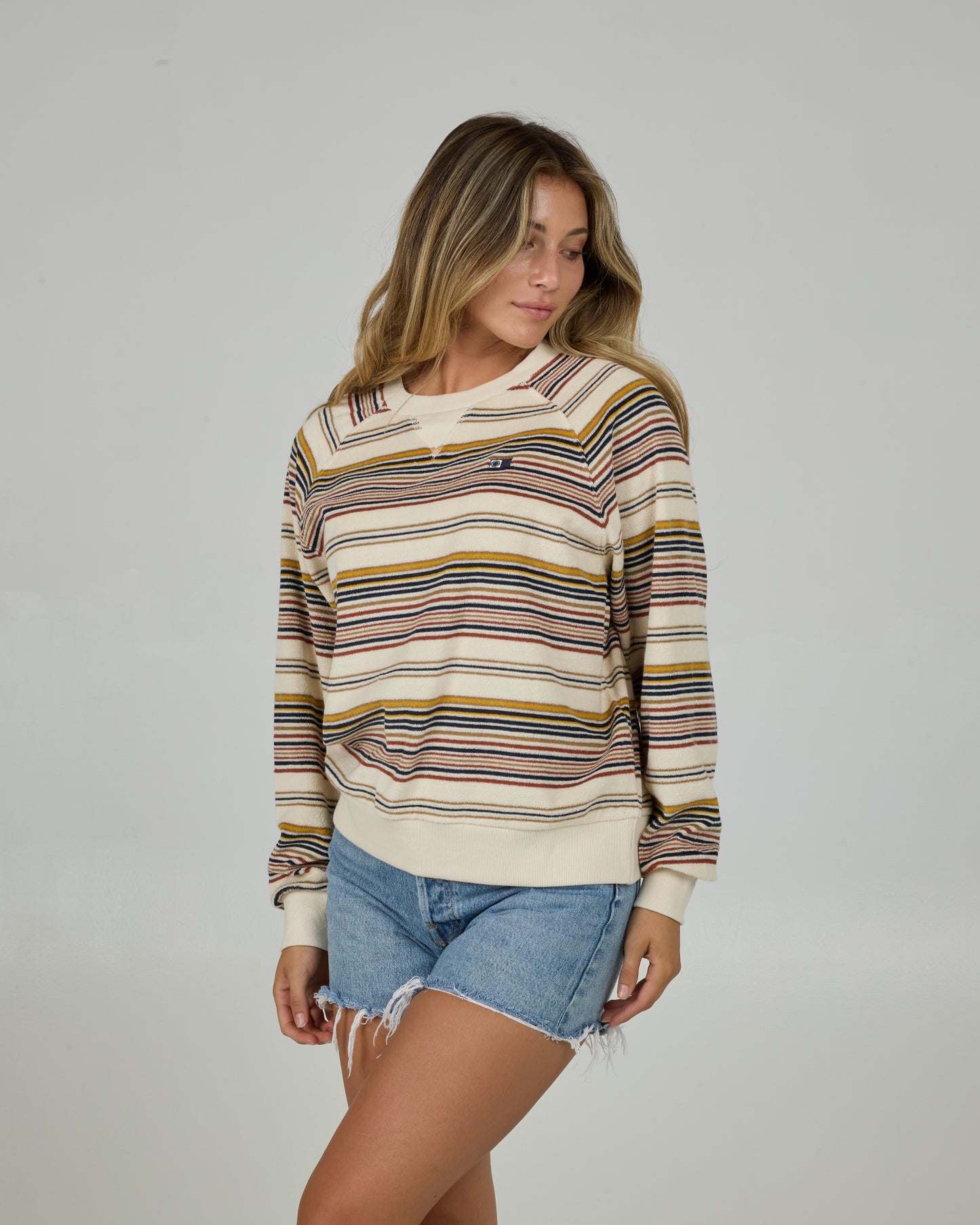 Front view of the Gone Sailin Crew - Off White. 