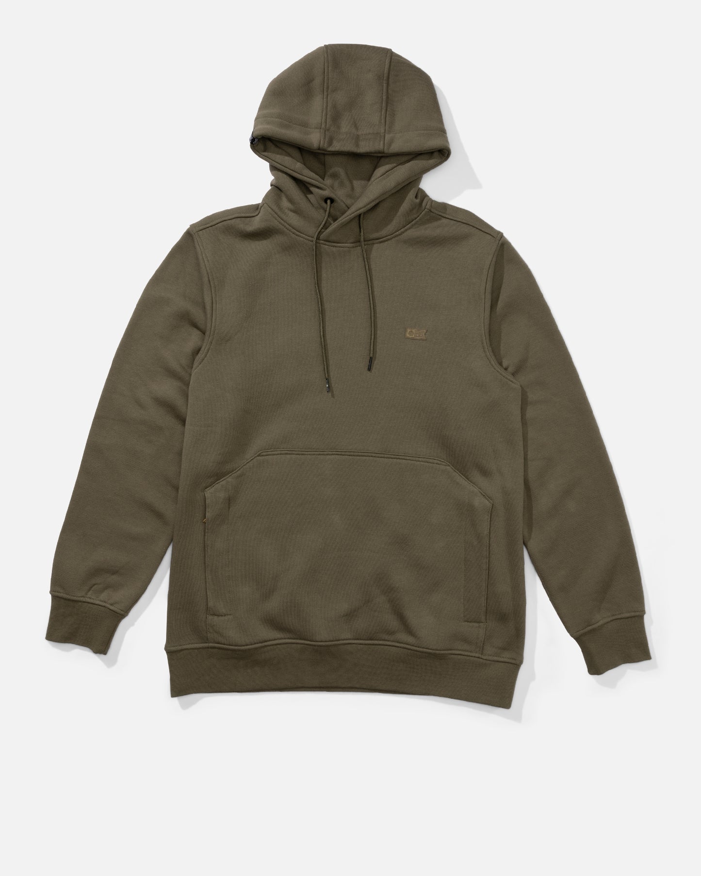 Front view of the Long Range Tech Fleece - Olive. 