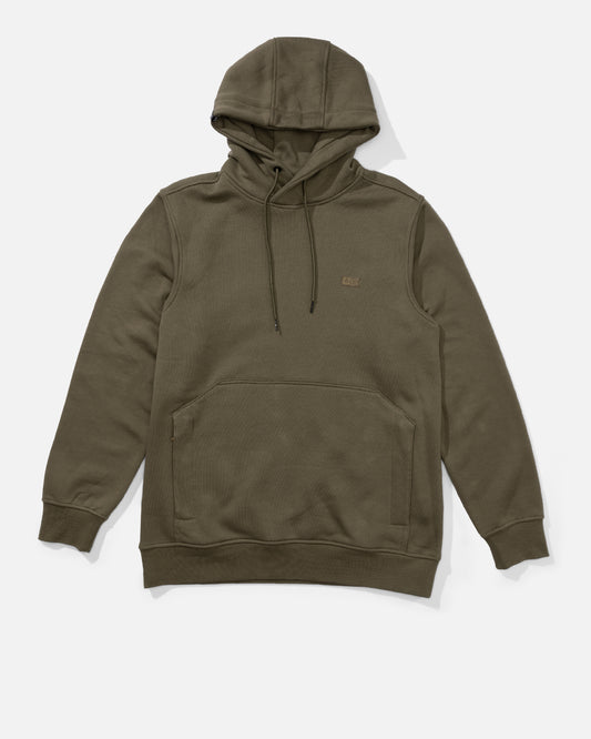 Front view of the Long Range Tech Fleece - Olive. 
