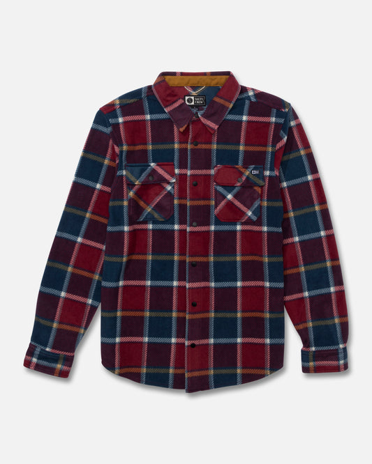 Front view of the Swellter Polar Shirt - Midnight Navy. 
