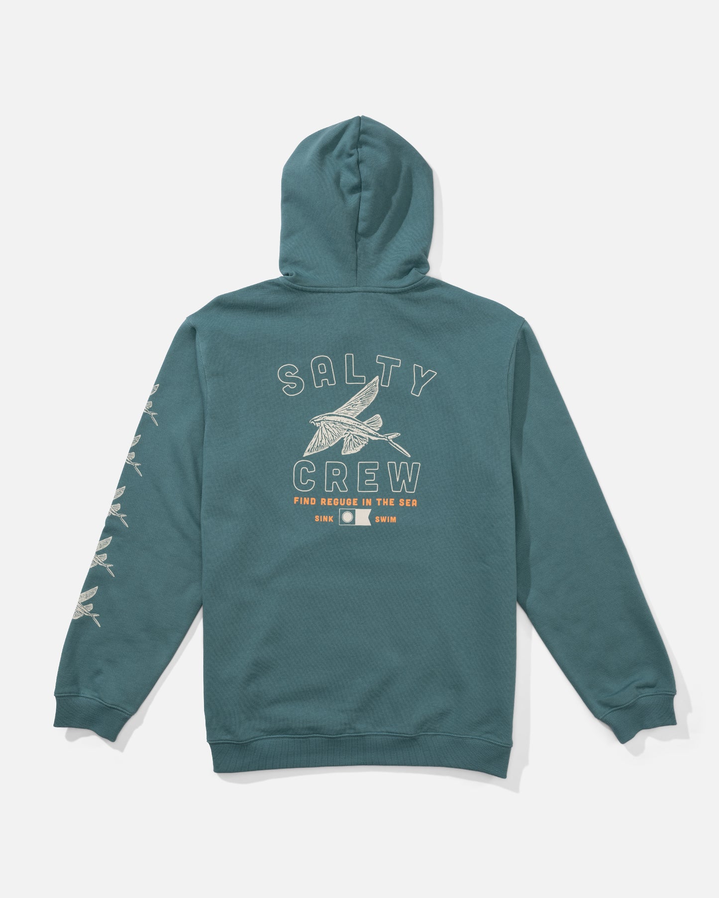 Back view of the Super Fly Fleece - Hydro. 
