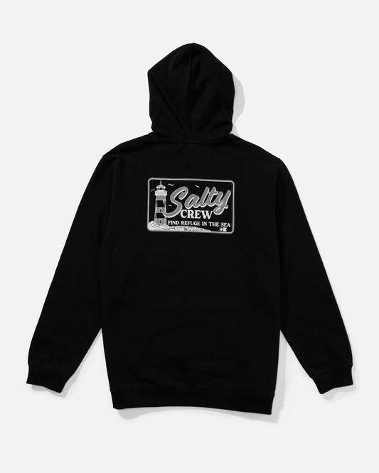 Back view of the Ashore Fleece - Black. 