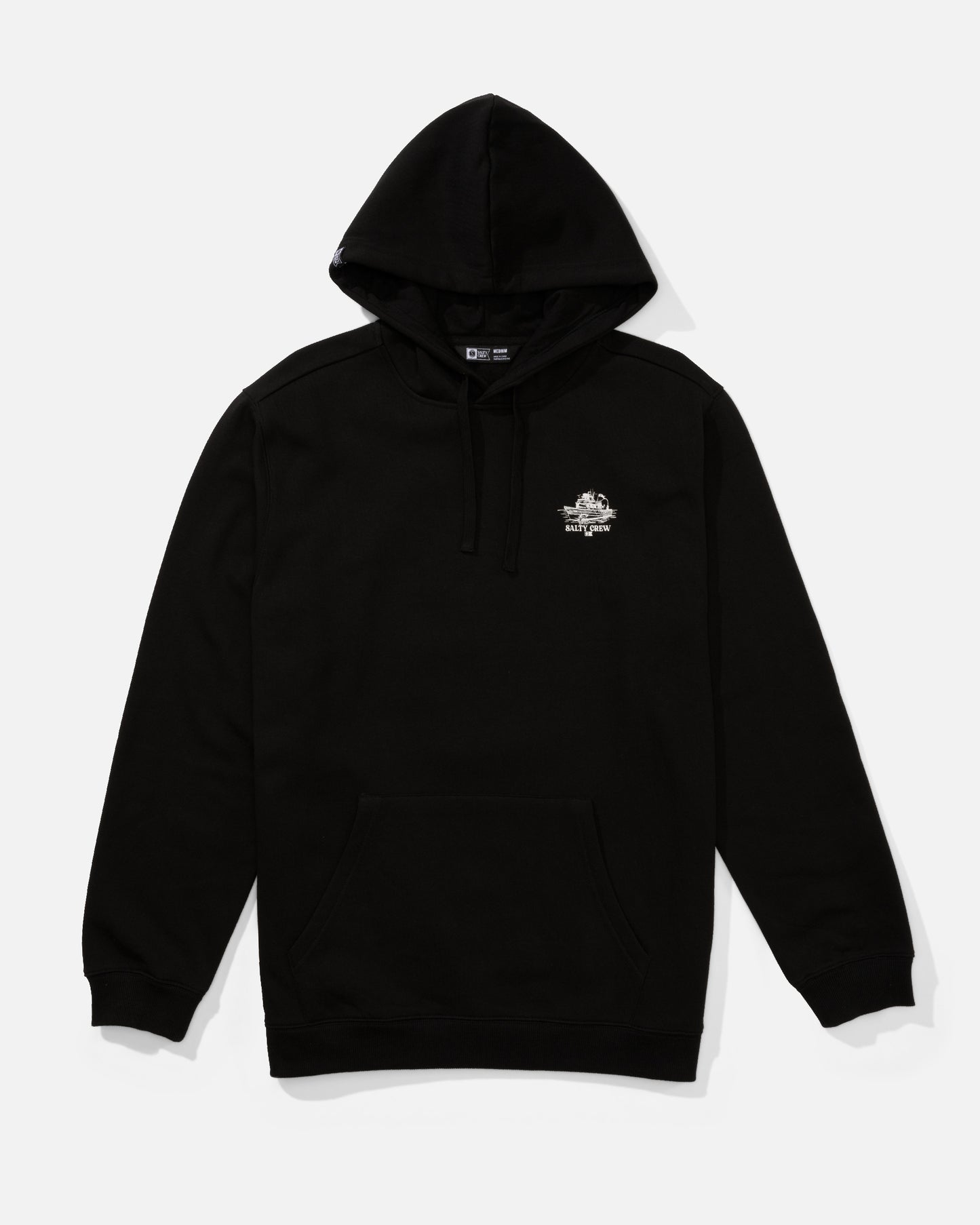 Front view of the Day Charter Fleece - Black. 