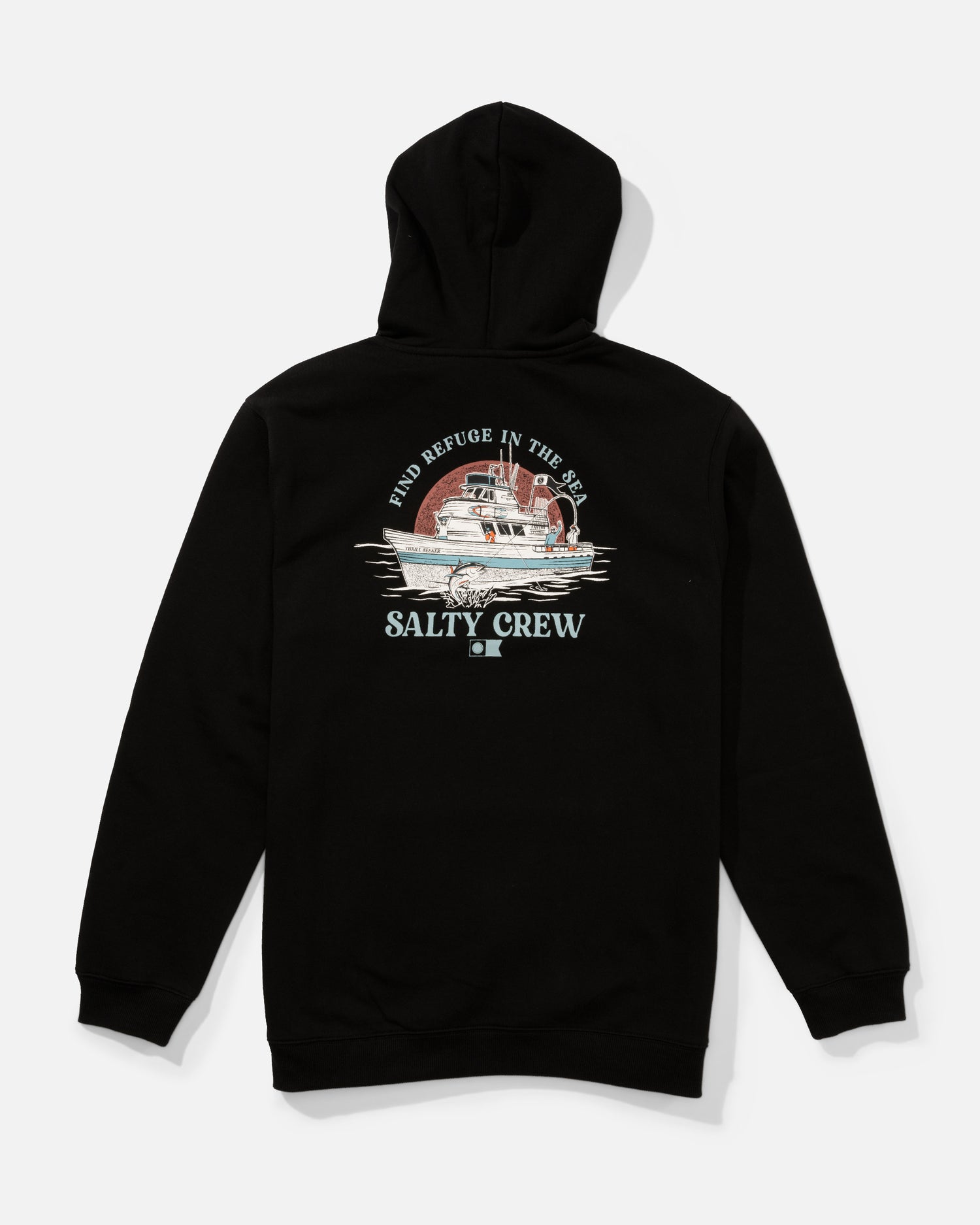 Back view of the Day Charter Fleece - Black. 